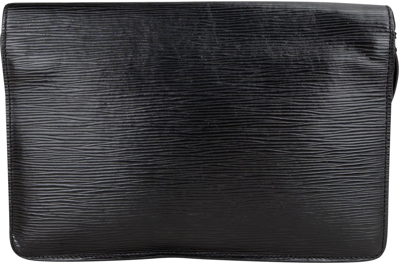 Louis Vuitton Louis Vuitton Noir Epi Leather Dragonne Clutch Zwart