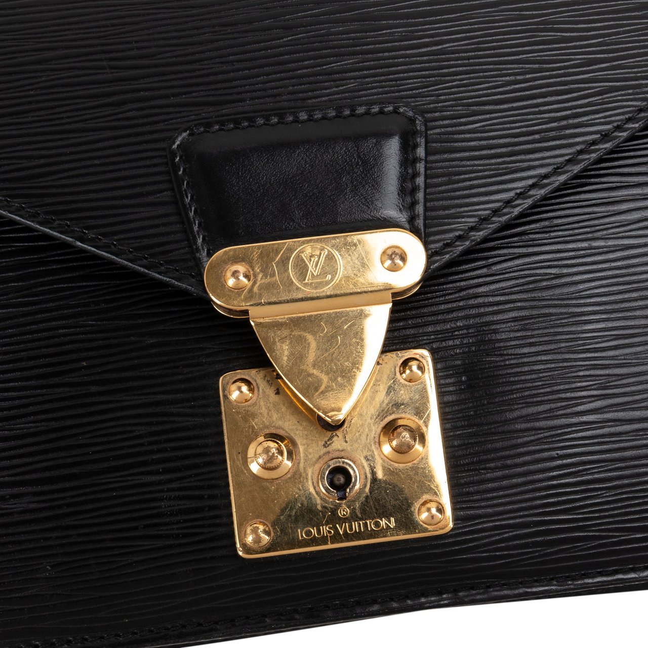 Louis Vuitton Louis Vuitton Noir Epi Leather Dragonne Clutch Zwart
