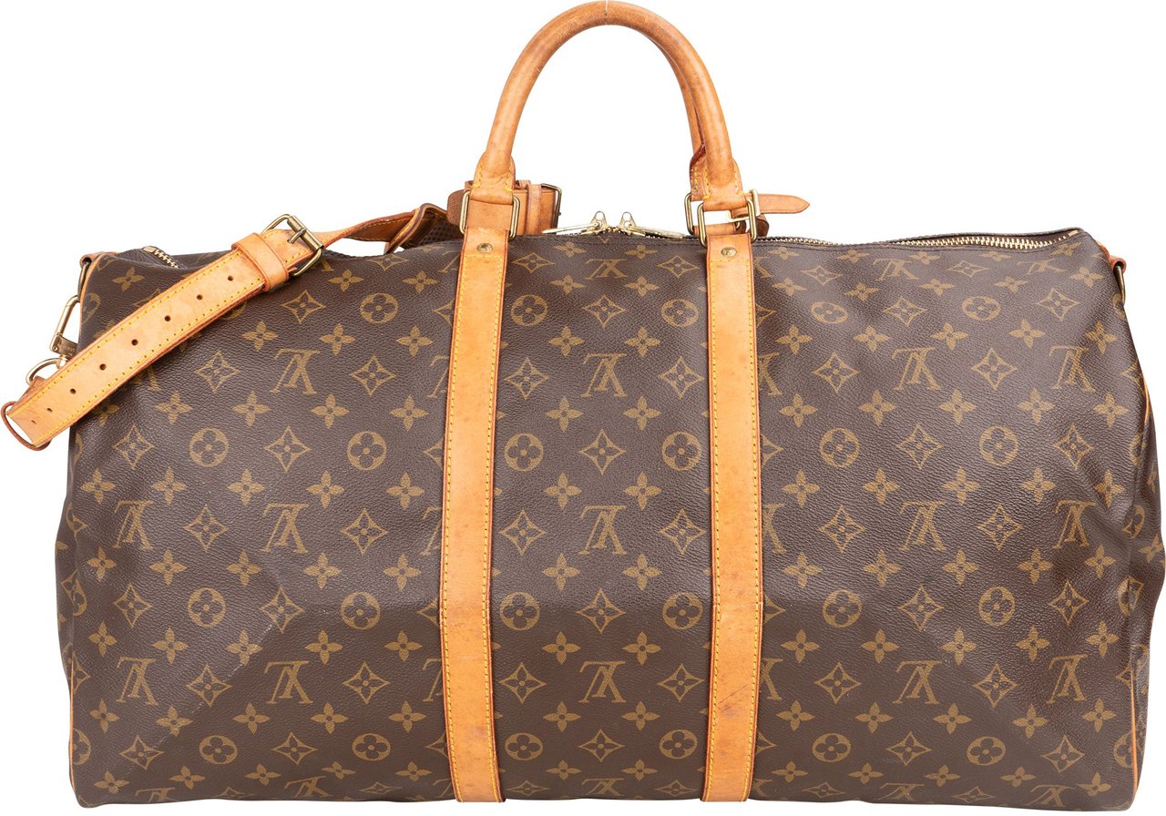 Louis Vuitton Louis Vuitton Canvas Monogram Keepall 55 Bandouliere Bruin