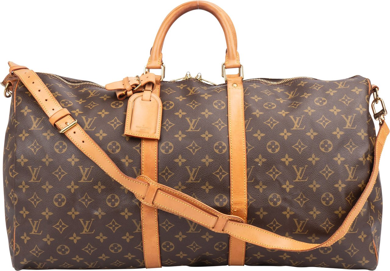 Louis Vuitton Louis Vuitton Canvas Monogram Keepall 55 Bandouliere Bruin