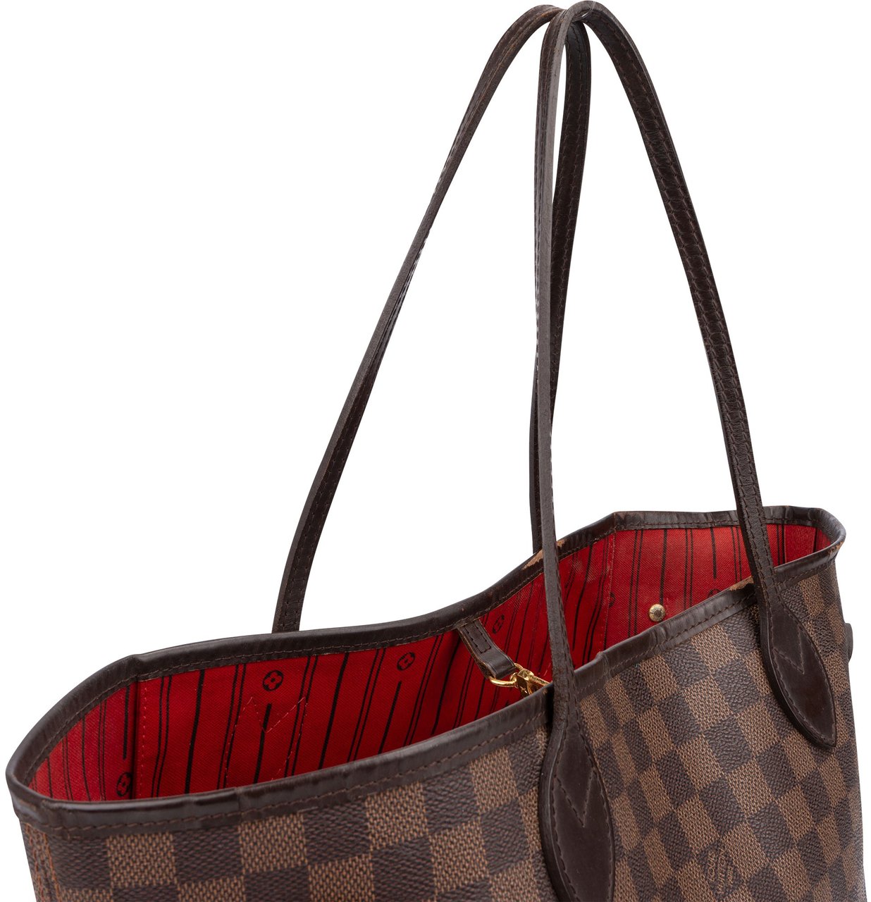 Louis Vuitton Louis Vuitton Damier Ebene Monogram Neverfull MM Shopper Handbag Bruin
