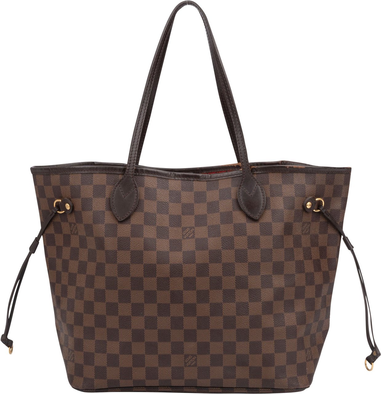 Louis Vuitton Louis Vuitton Damier Ebene Monogram Neverfull MM Shopper Handbag Bruin