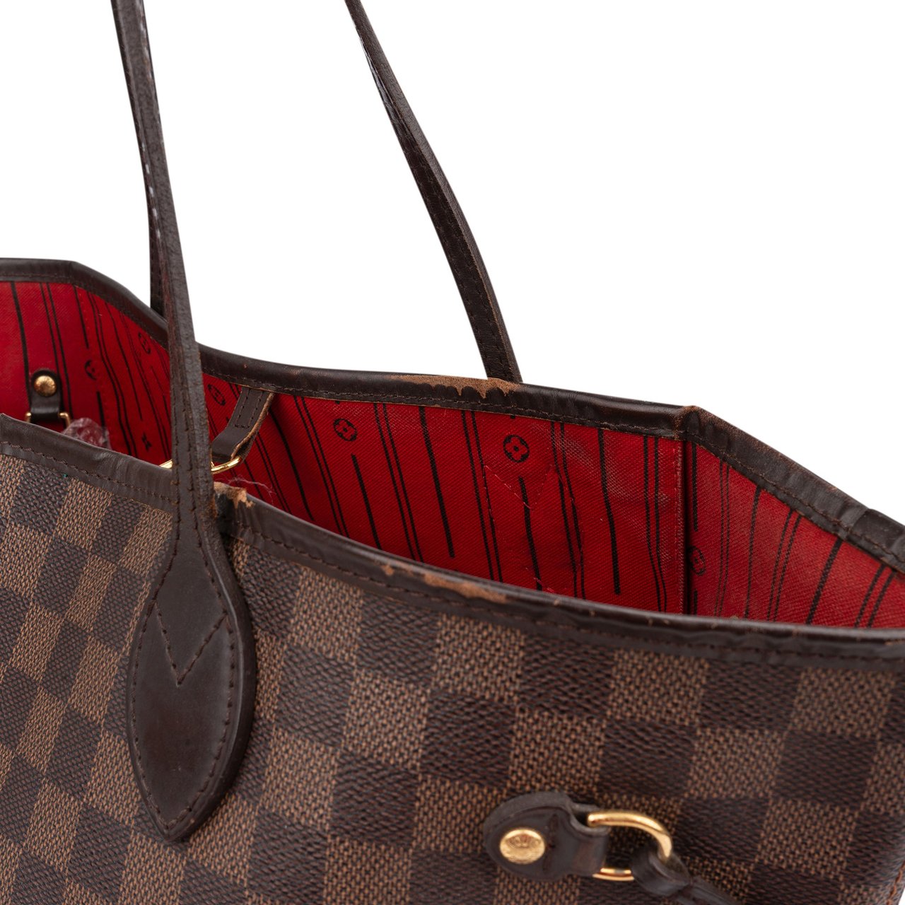 Louis Vuitton Louis Vuitton Damier Ebene Monogram Neverfull MM Shopper Handbag Bruin