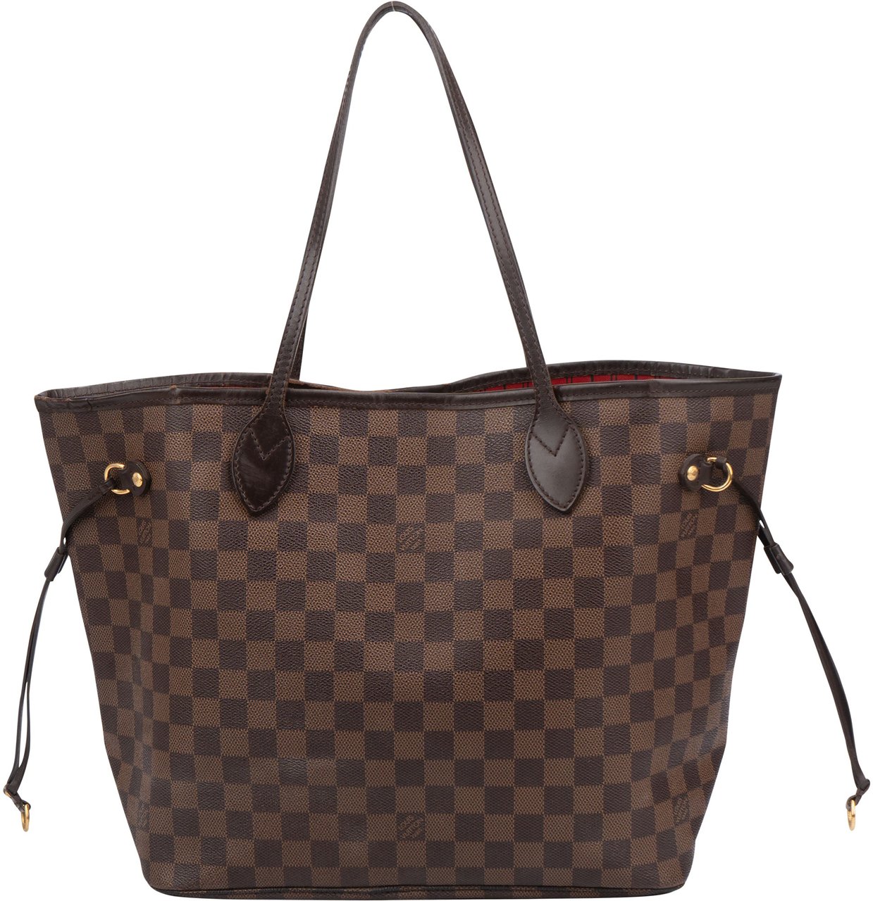 Louis Vuitton Louis Vuitton Damier Ebene Monogram Neverfull MM Shopper Handbag Bruin