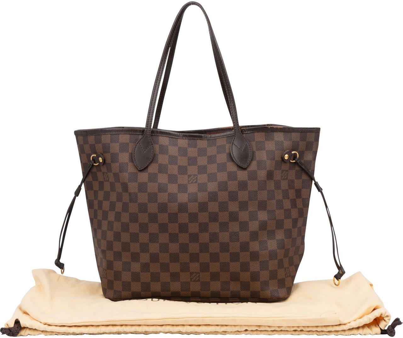 Louis Vuitton Louis Vuitton Damier Ebene Monogram Neverfull MM Shopper Handbag Bruin