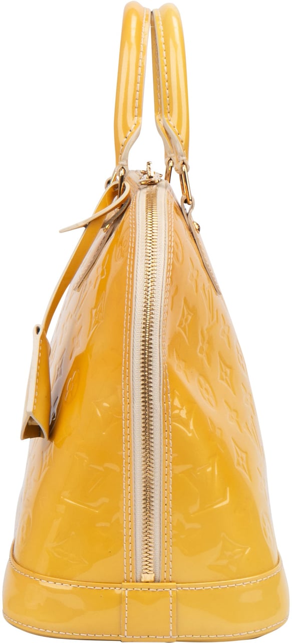 Louis Vuitton Louis Vuitton Vernis Monogram Alma PM Handbag Geel