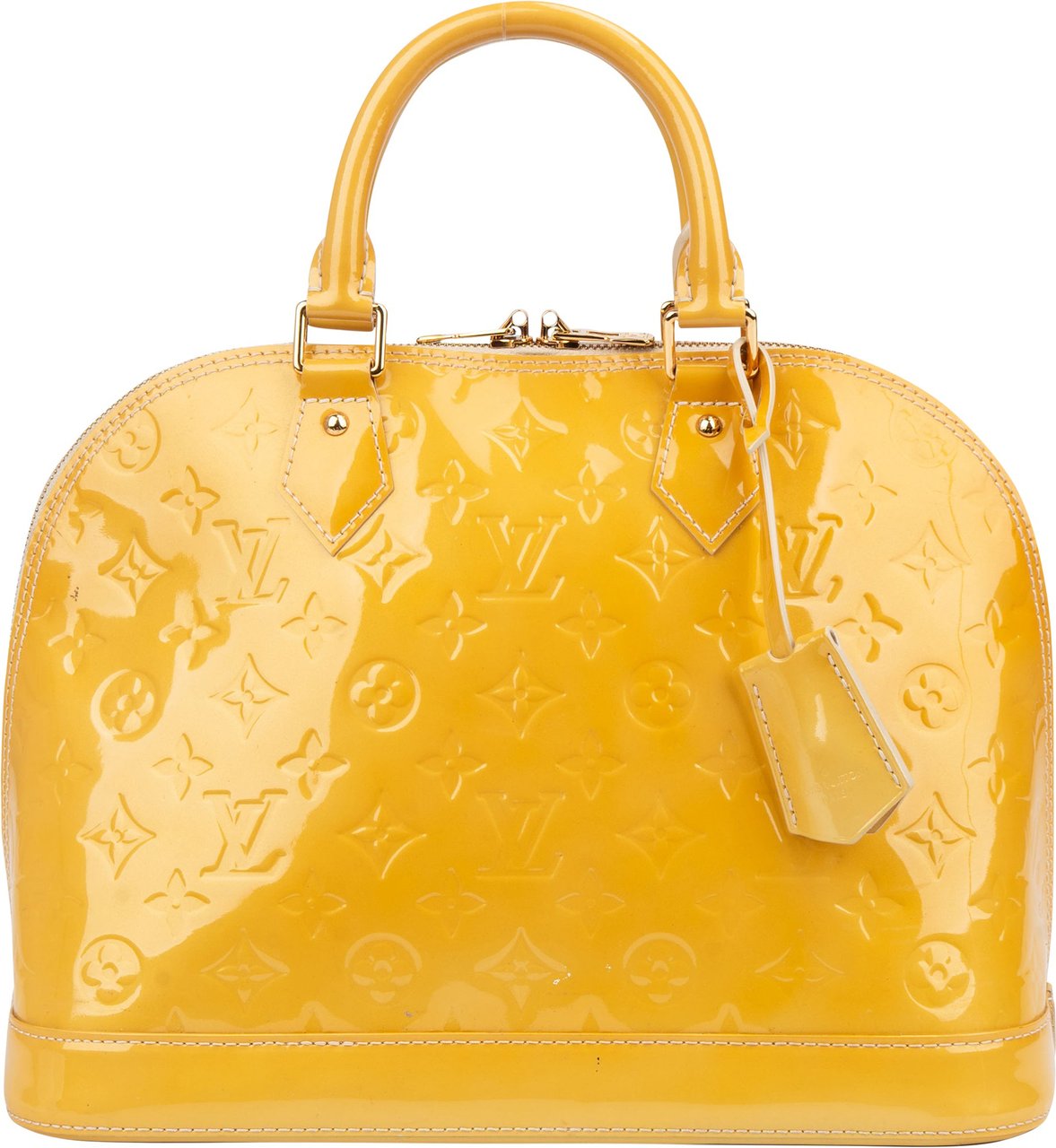 Louis Vuitton Louis Vuitton Vernis Monogram Alma PM Handbag Geel