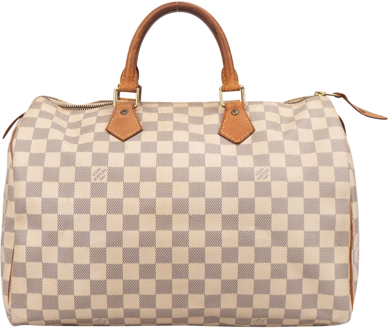 Louis Vuitton Louis Vuitton Damier Azur Monogram Speedy 35 Handbag Wit