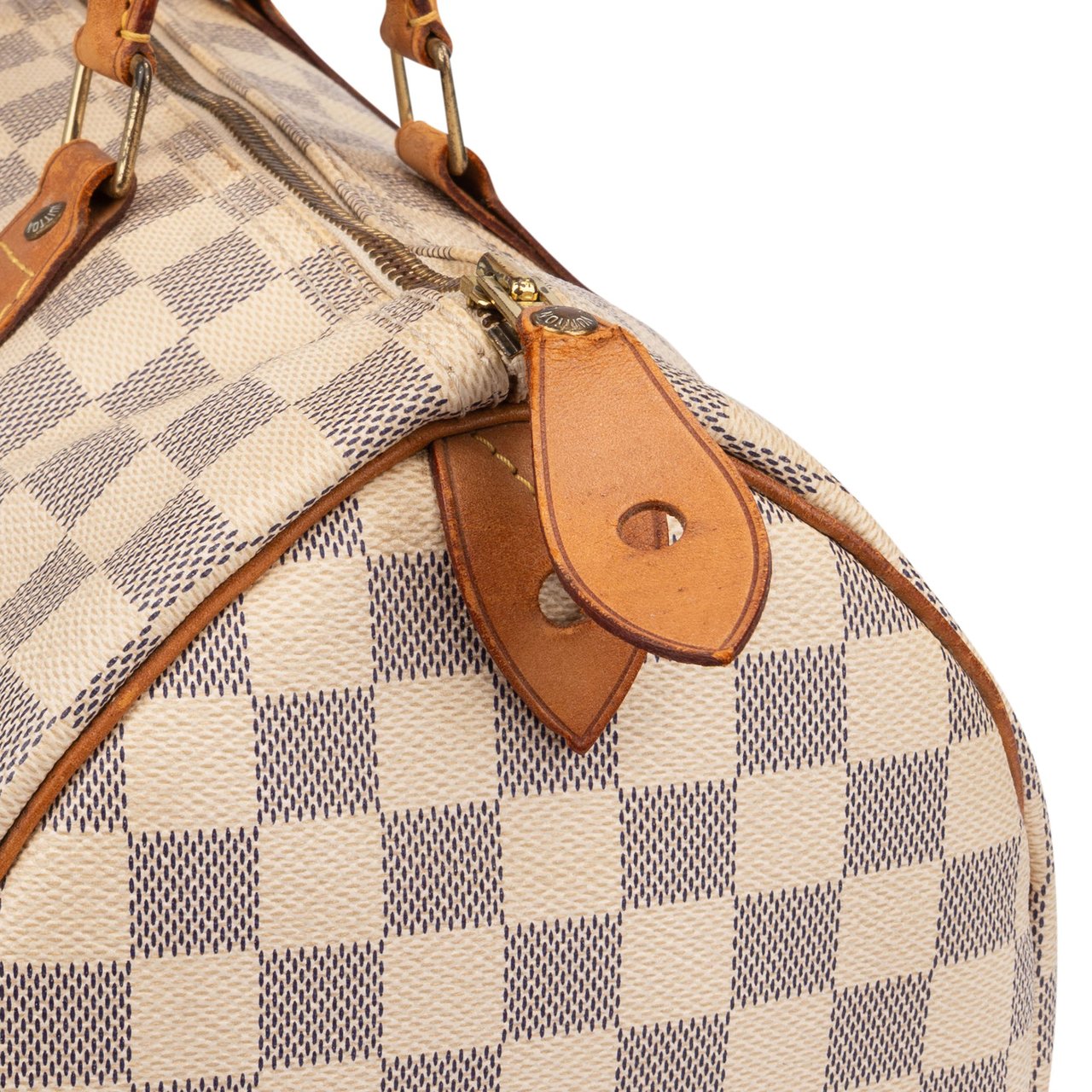 Louis Vuitton Louis Vuitton Damier Azur Monogram Speedy 35 Handbag Wit