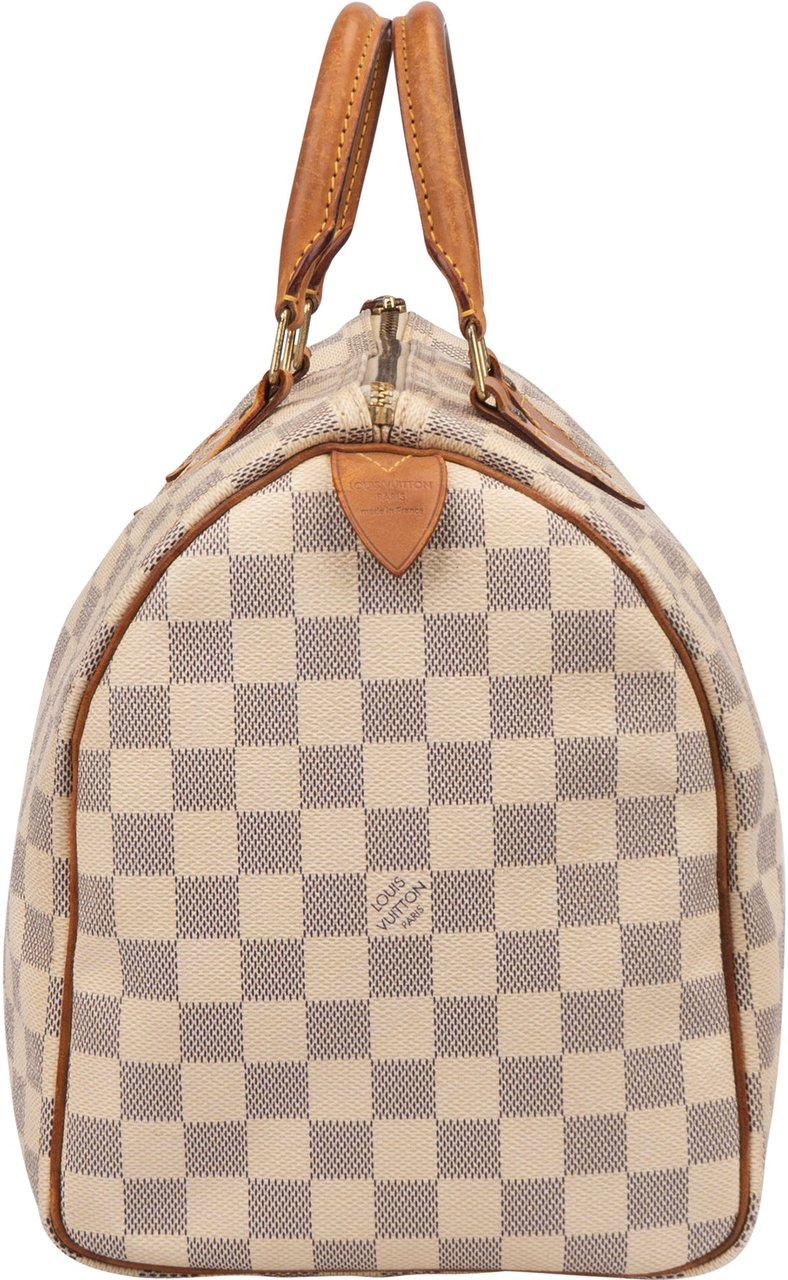 Louis Vuitton Louis Vuitton Damier Azur Monogram Speedy 35 Handbag Wit