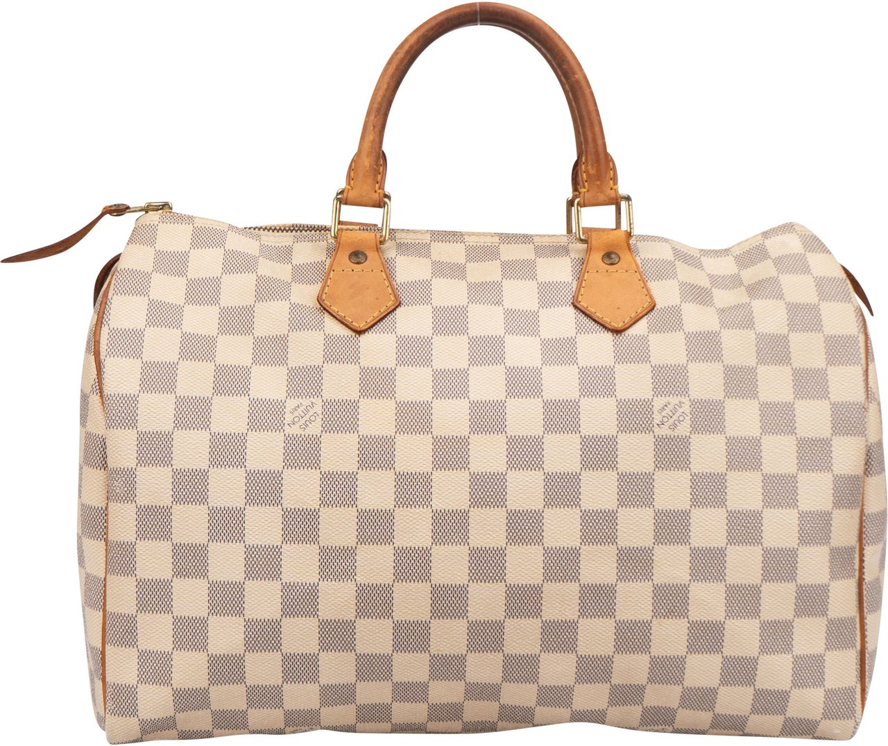 Louis Vuitton Louis Vuitton Damier Azur Monogram Speedy 35 Handbag Wit