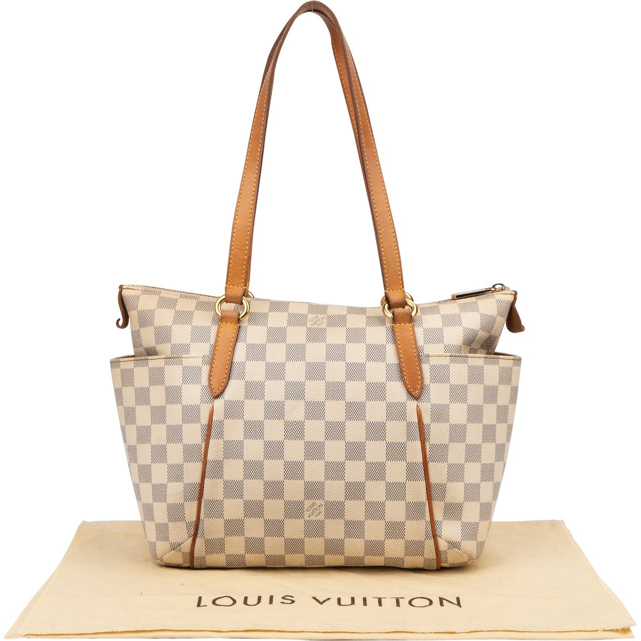 Louis Vuitton Louis Vuitton Damier Azur Monogram Totally PM Handbag Wit