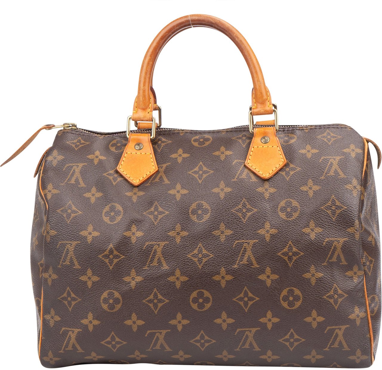 Louis Vuitton Louis Vuitton Canvas Monogram Speedy 30 Handbag Bruin