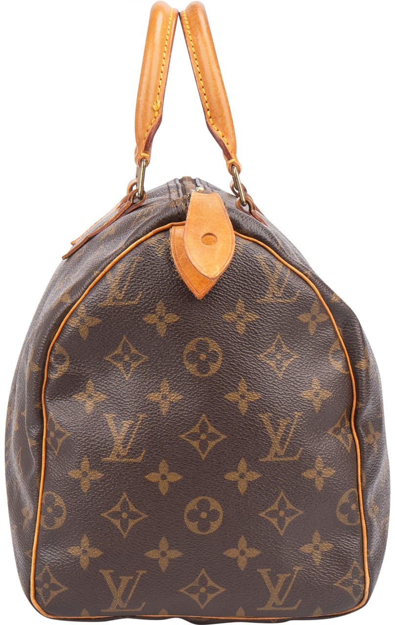 Louis Vuitton Louis Vuitton Canvas Monogram Speedy 30 Handbag Bruin