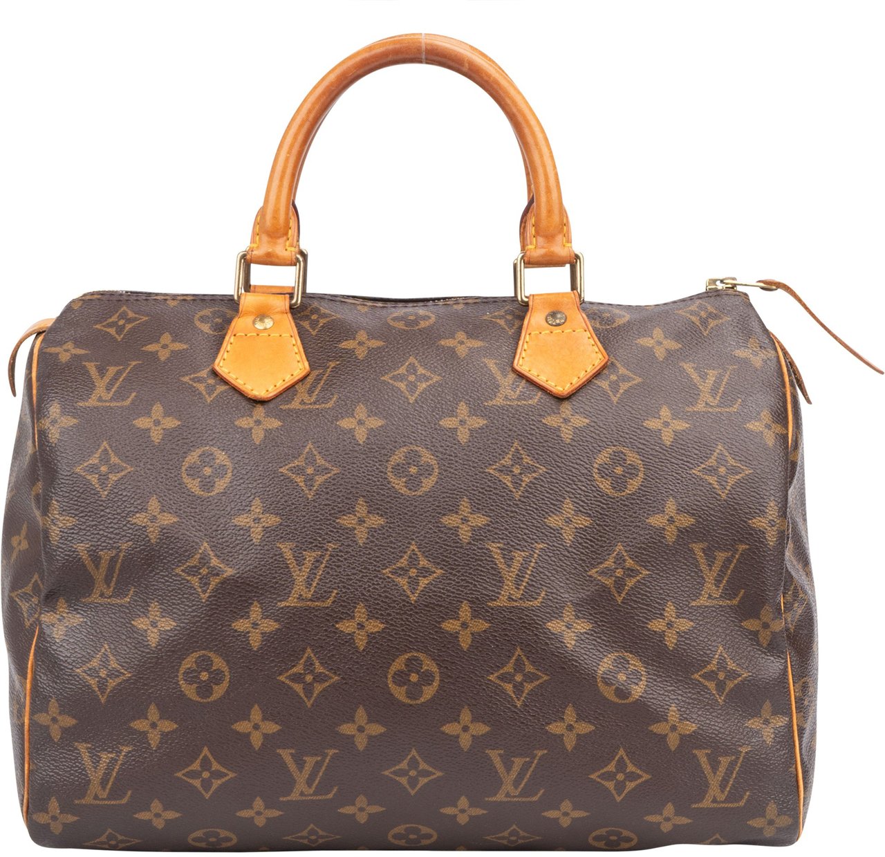 Louis Vuitton Louis Vuitton Canvas Monogram Speedy 30 Handbag Bruin