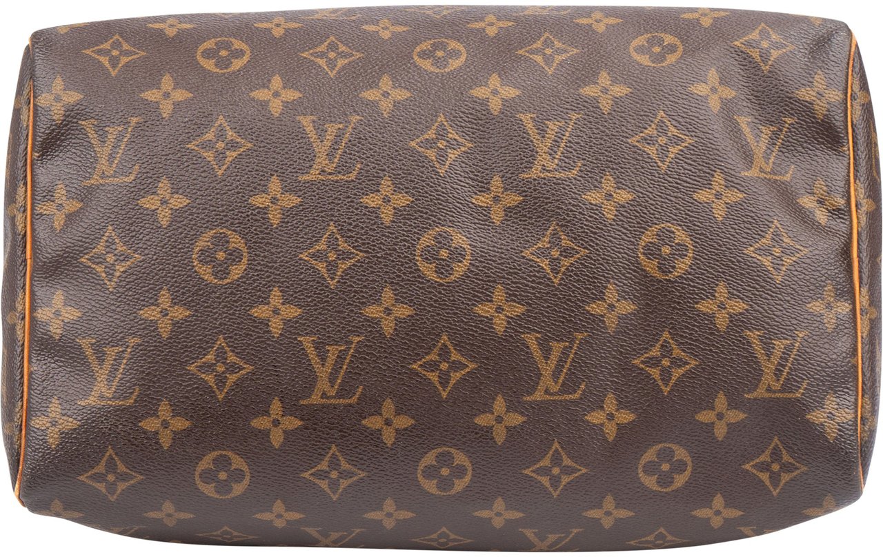Louis Vuitton Louis Vuitton Canvas Monogram Speedy 30 Handbag Bruin