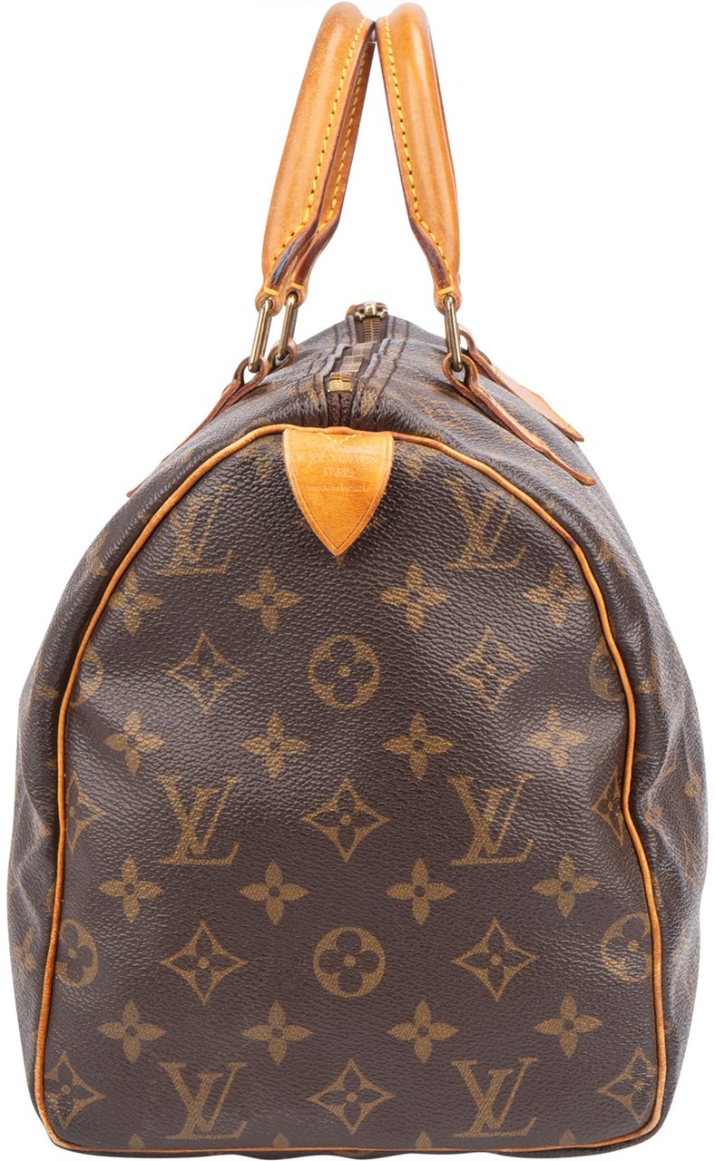 Louis Vuitton Louis Vuitton Canvas Monogram Speedy 30 Handbag Bruin
