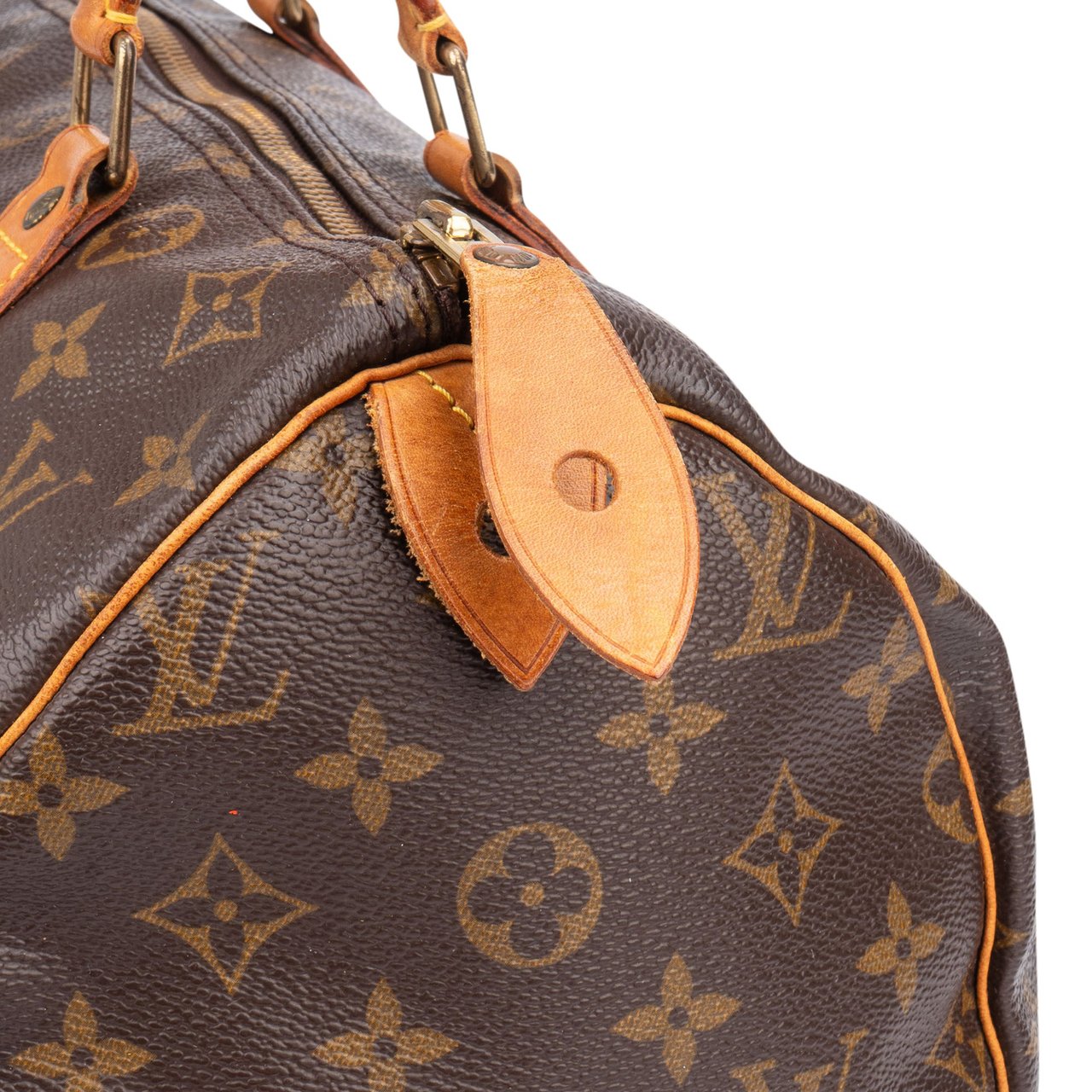Louis Vuitton Louis Vuitton Canvas Monogram Speedy 30 Handbag Bruin