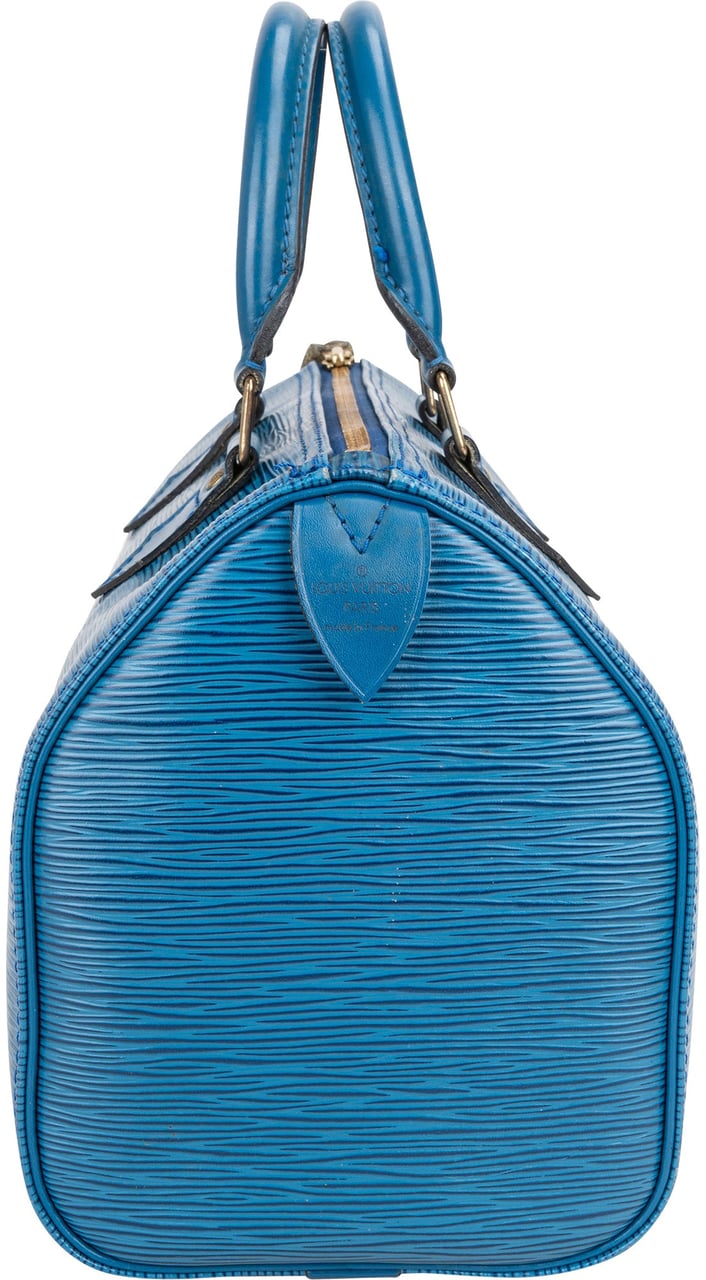 Louis Vuitton Louis Vuitton Bleu Epi Leather Speedy 25 Handbag Blauw
