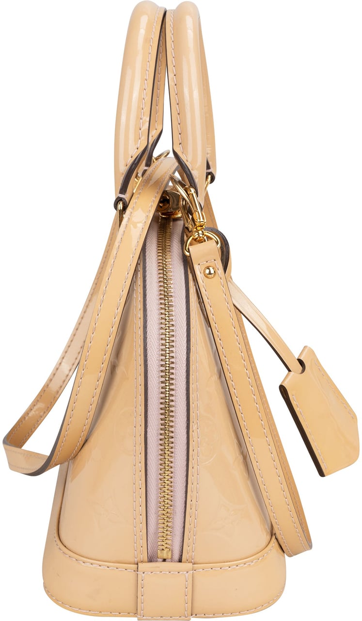 Louis Vuitton Louis Vuitton Vernis Monogram Alma BB Handbag Beige