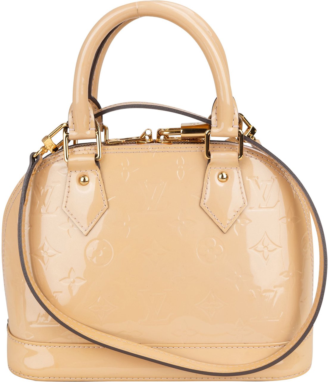 Louis Vuitton Louis Vuitton Vernis Monogram Alma BB Handbag Beige