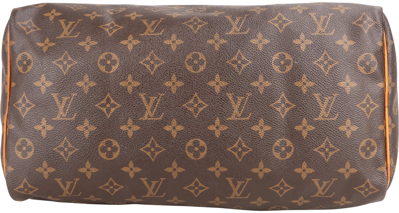 Louis Vuitton Louis Vuitton Canvas Monogram Speedy 35 Handbag Bruin