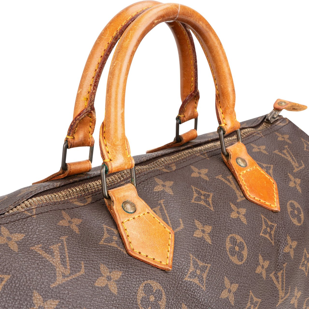 Louis Vuitton Louis Vuitton Canvas Monogram Speedy 35 Handbag Bruin