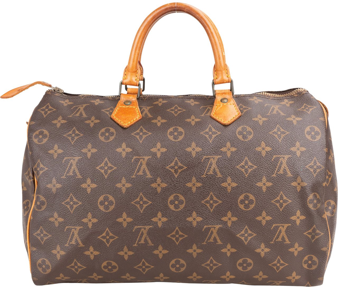 Louis Vuitton Louis Vuitton Canvas Monogram Speedy 35 Handbag Bruin