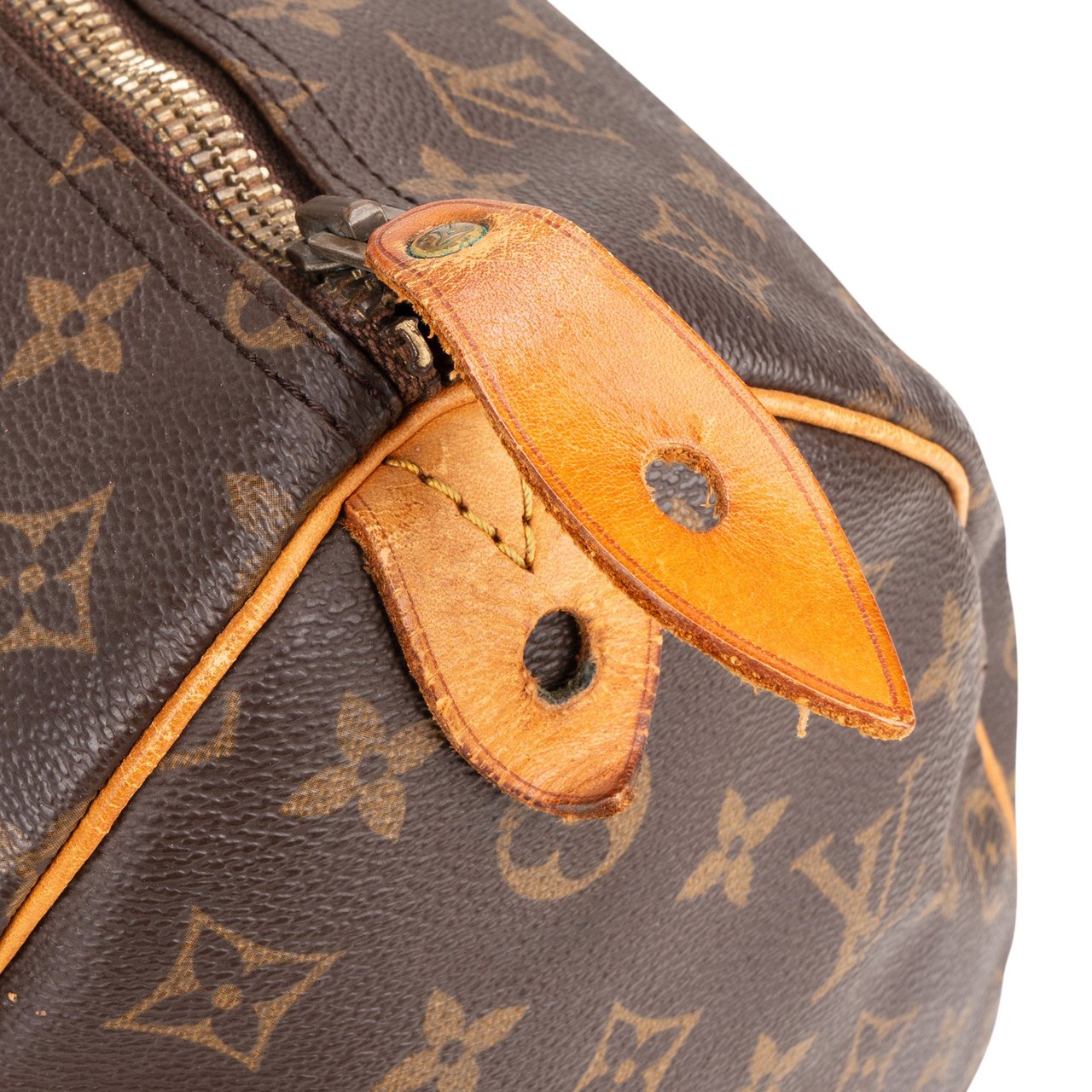 Louis Vuitton Louis Vuitton Canvas Monogram Speedy 35 Handbag Bruin