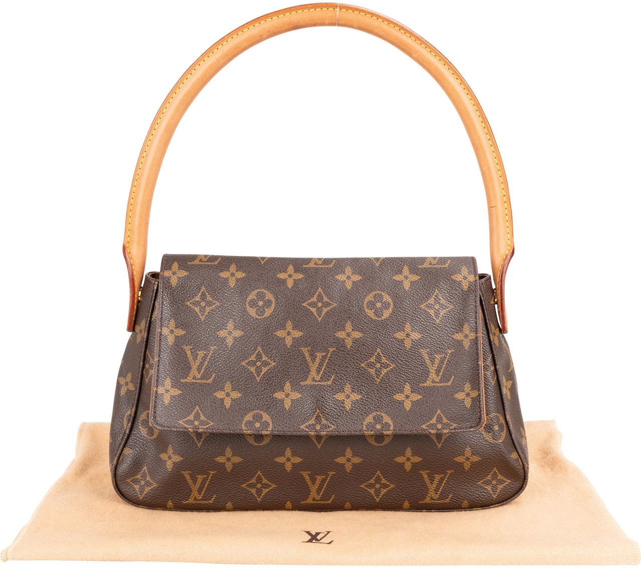Louis Vuitton Louis Vuitton Canvas Monogram Looping PM Handbag Bruin