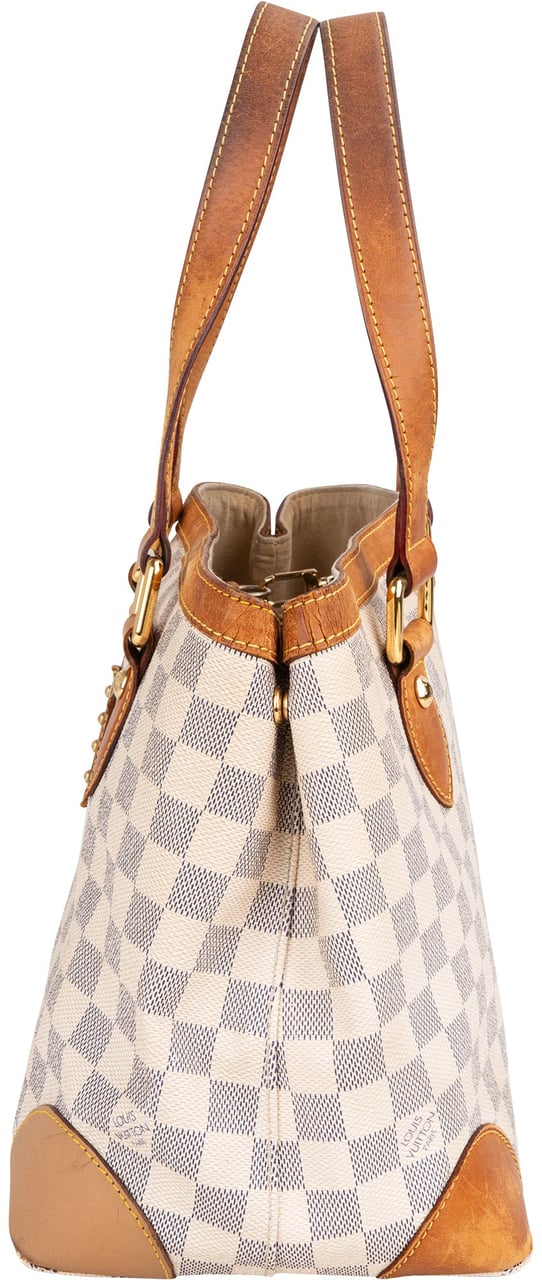 Louis Vuitton Louis Vuitton Damier Azur Monogram Hampstead PM Handbag Wit