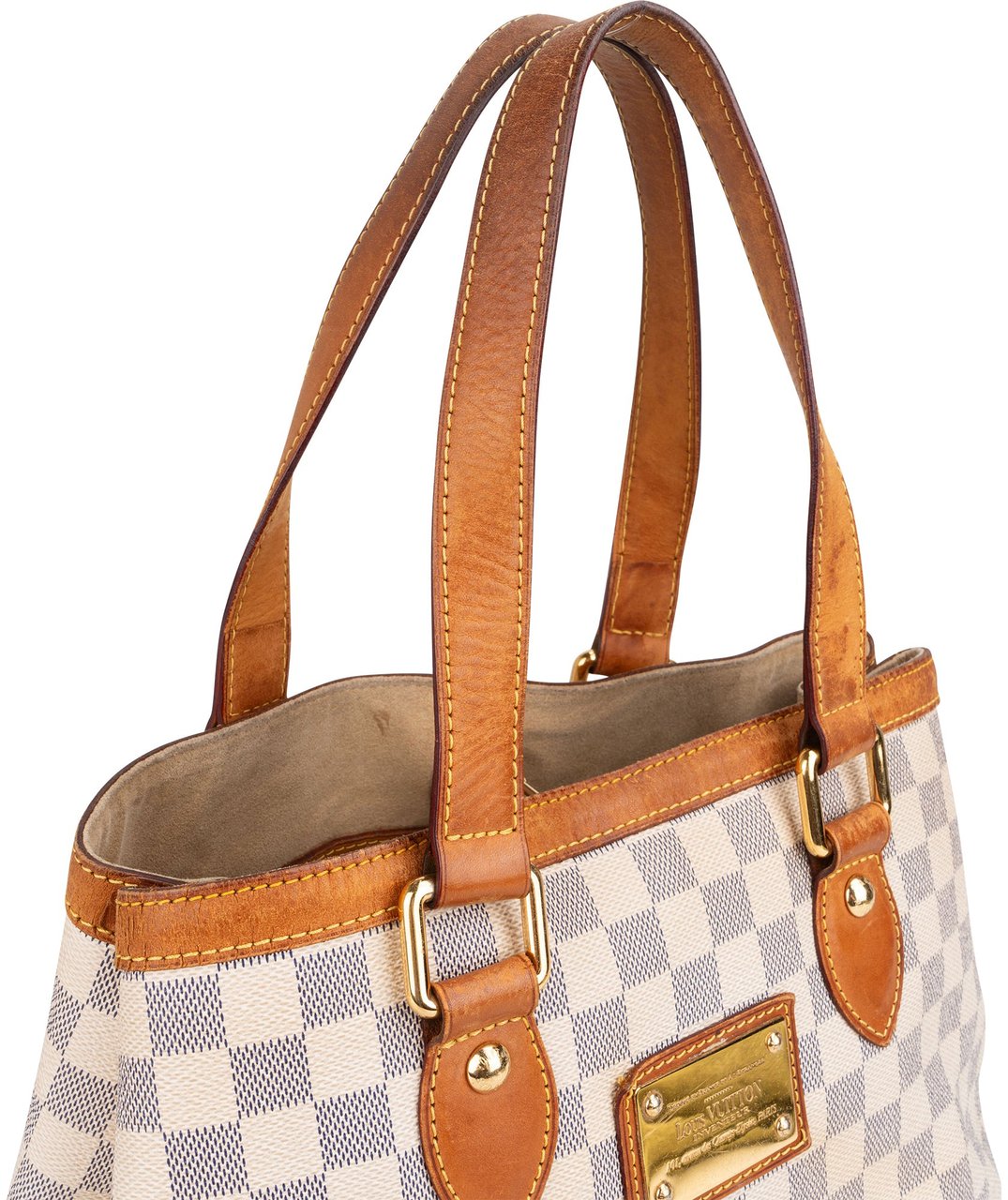 Louis Vuitton Louis Vuitton Damier Azur Monogram Hampstead PM Handbag Wit