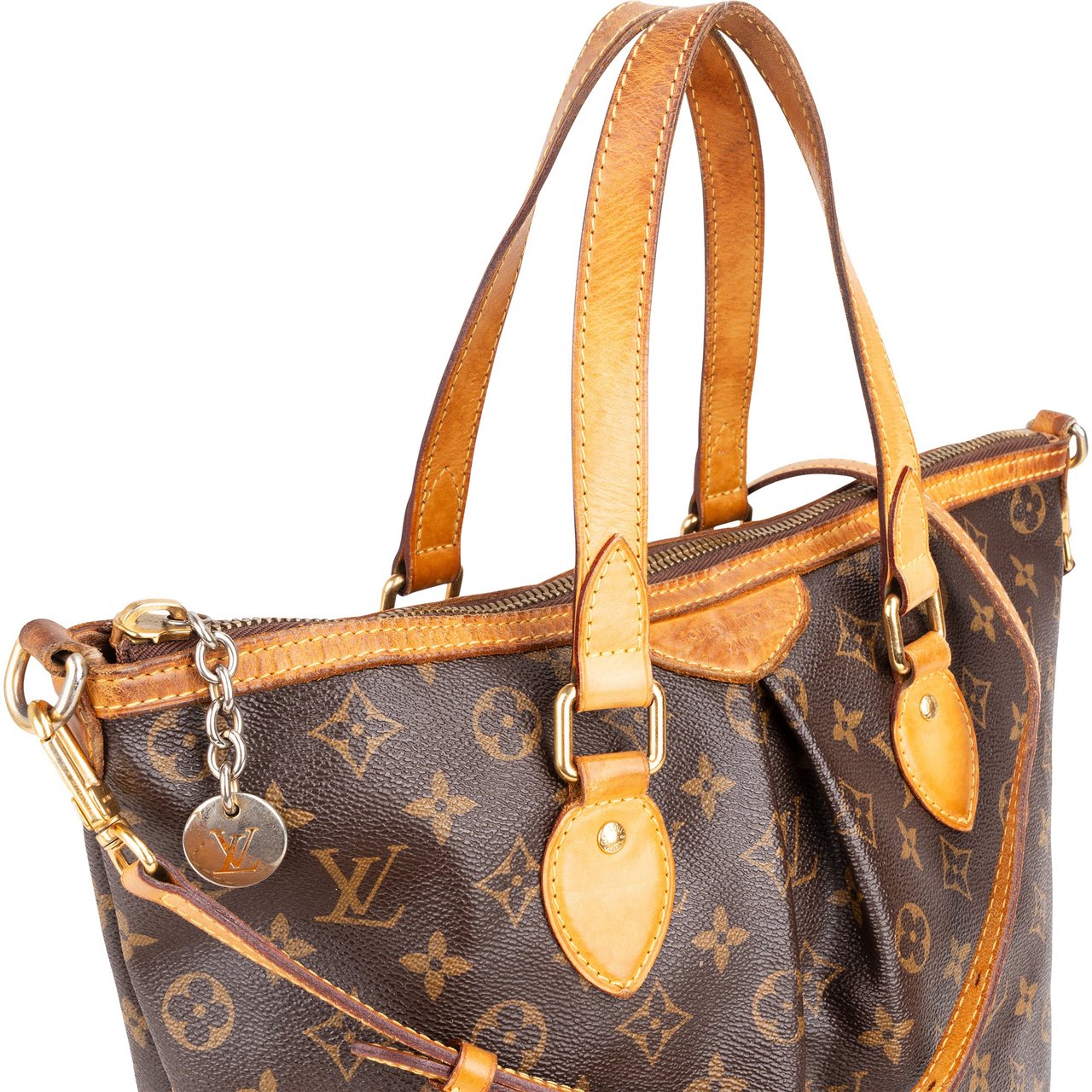 Louis Vuitton Louis Vuitton Canvas Monogram Palermo PM Handbag Bruin