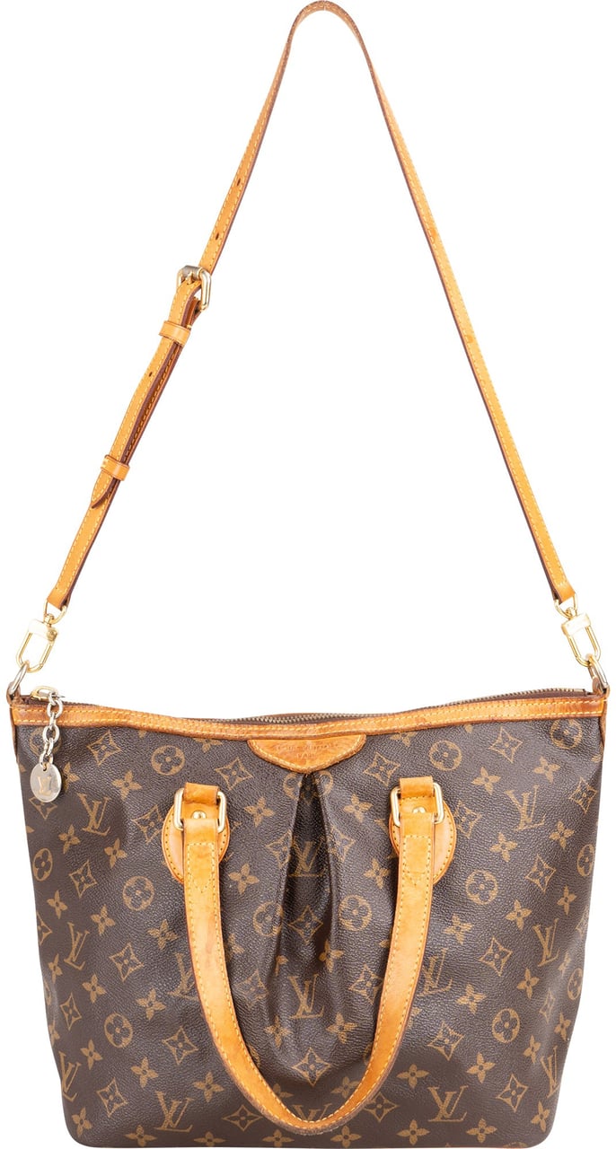 Louis Vuitton Louis Vuitton Canvas Monogram Palermo PM Handbag Bruin