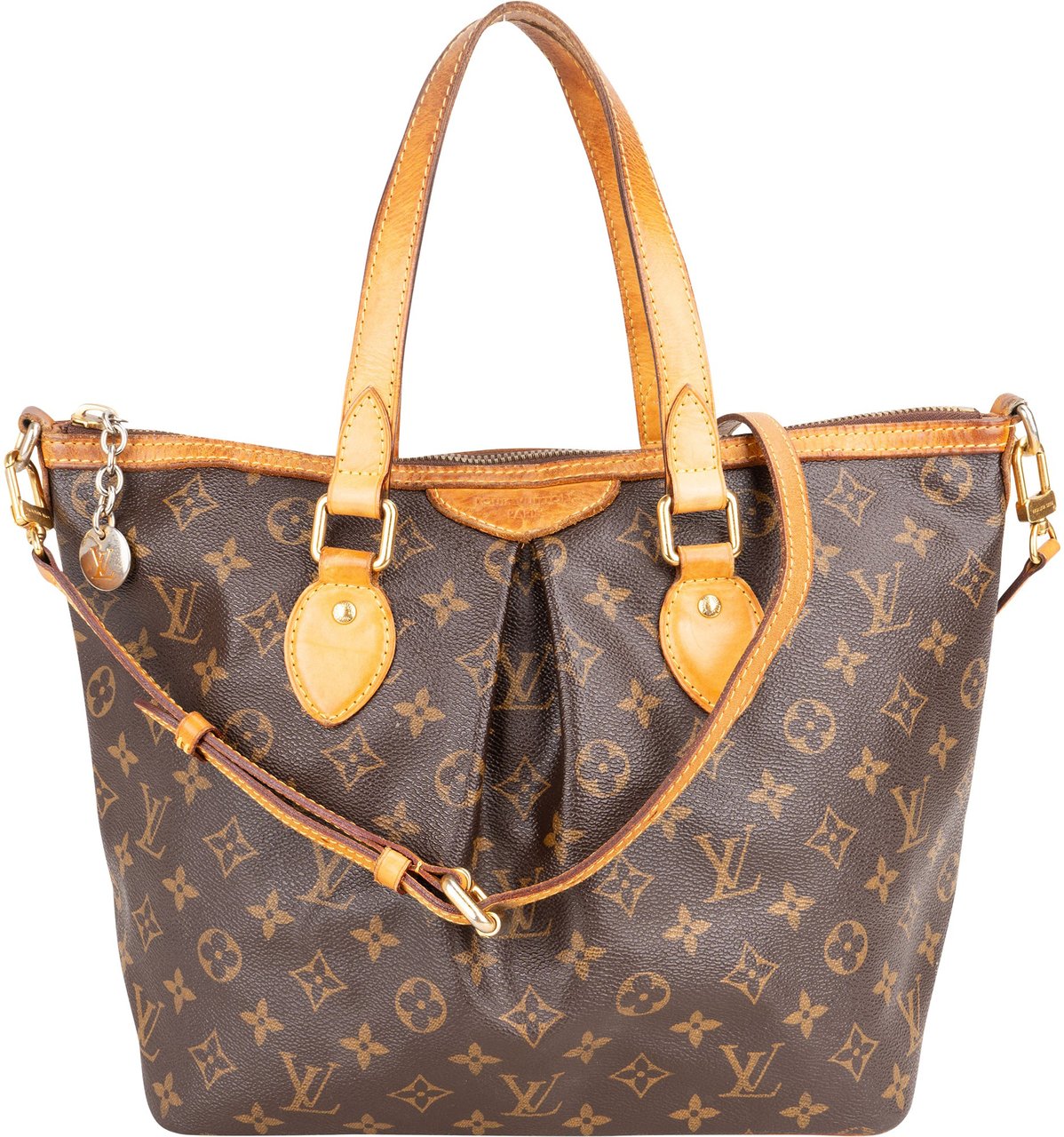 Louis Vuitton Louis Vuitton Canvas Monogram Palermo PM Handbag Bruin