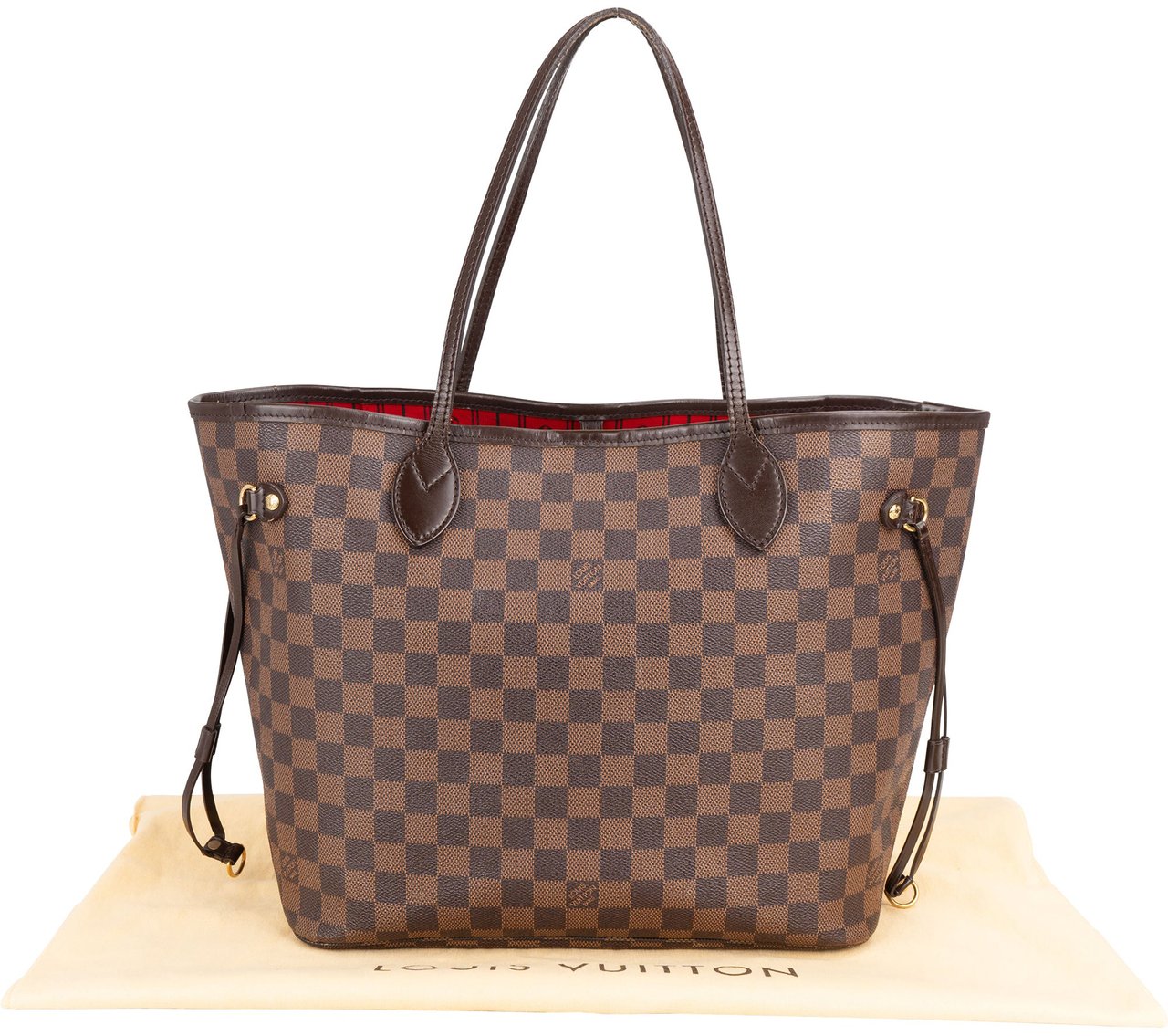 Louis Vuitton Louis Vuitton Damier Ebene Monogram Neverfull MM Shopper Handbag Bruin
