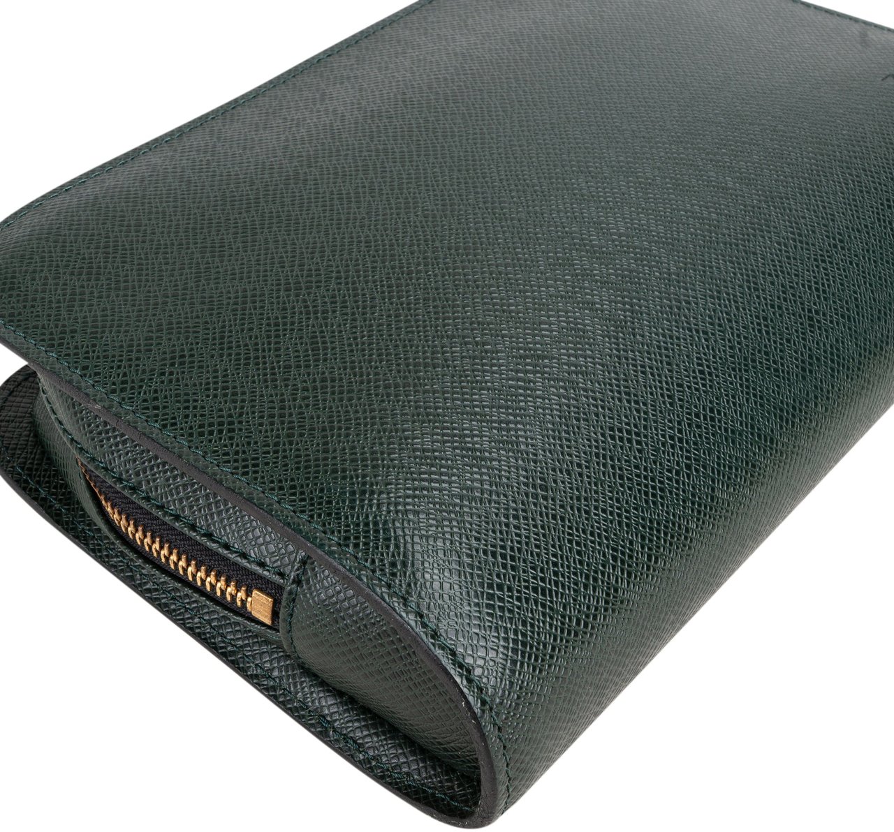 Louis Vuitton Louis Vuitton Green Taiga Leather Baikal Clutch Groen