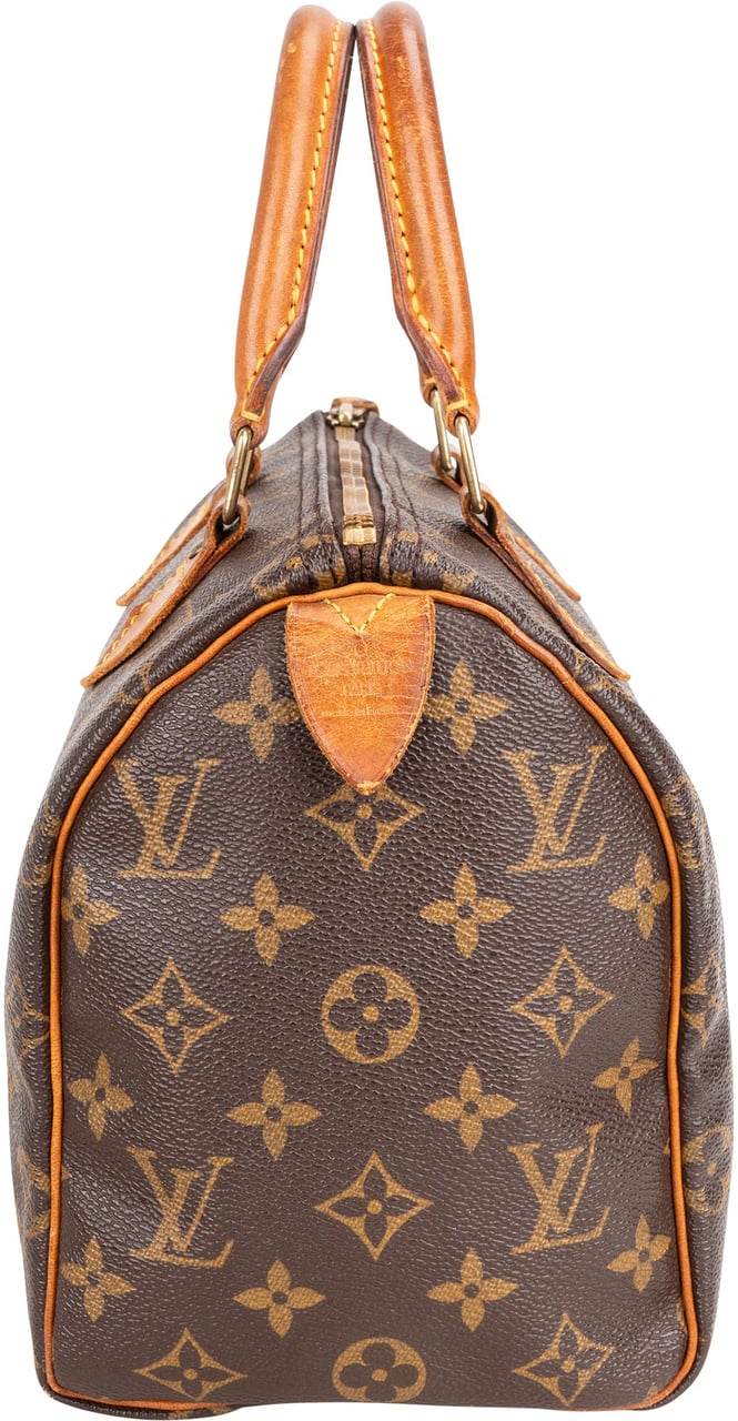Louis Vuitton Louis Vuitton Canvas Monogram Speedy 25 Handbag Bruin