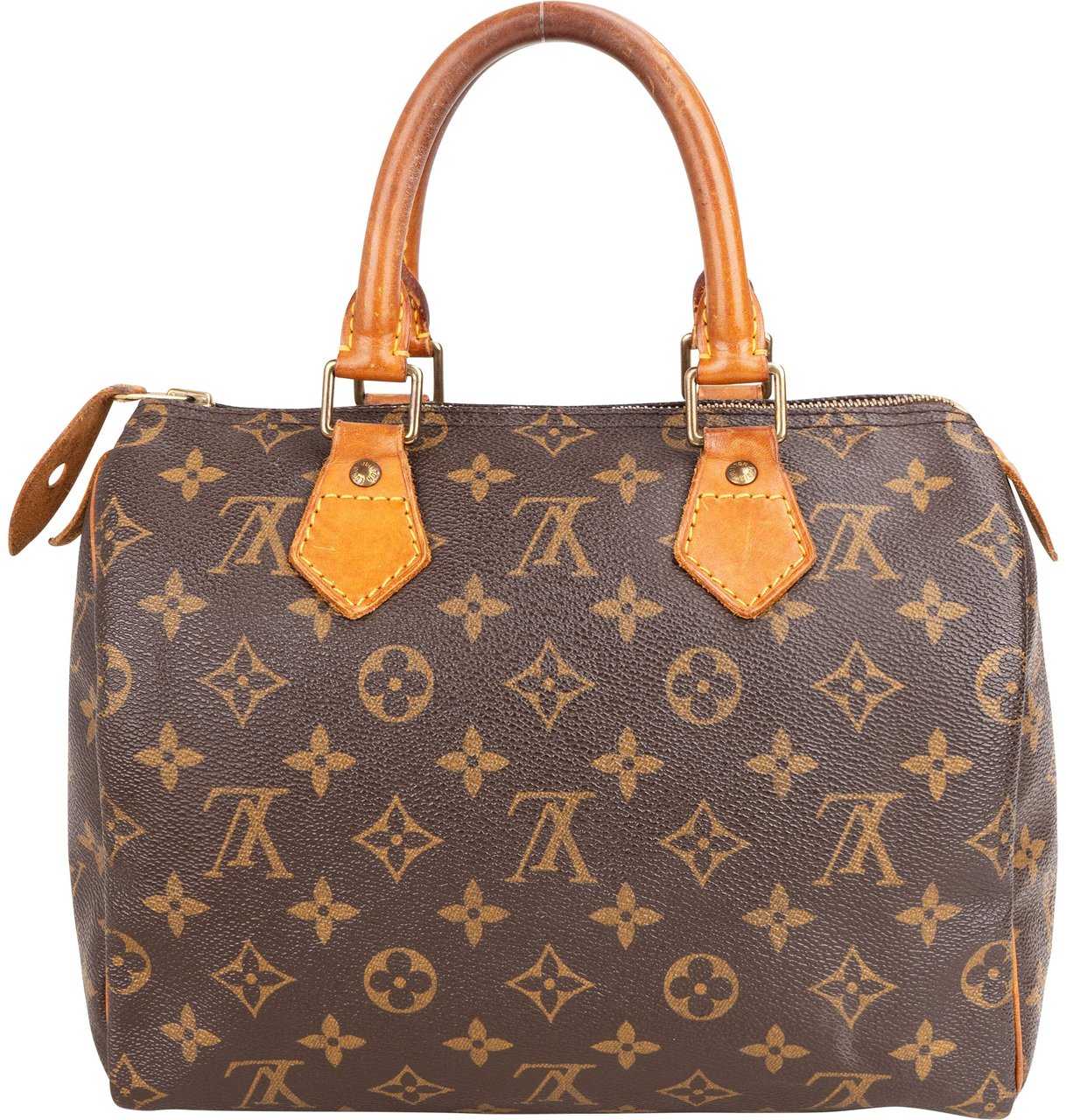 Louis Vuitton Louis Vuitton Canvas Monogram Speedy 25 Handbag Bruin