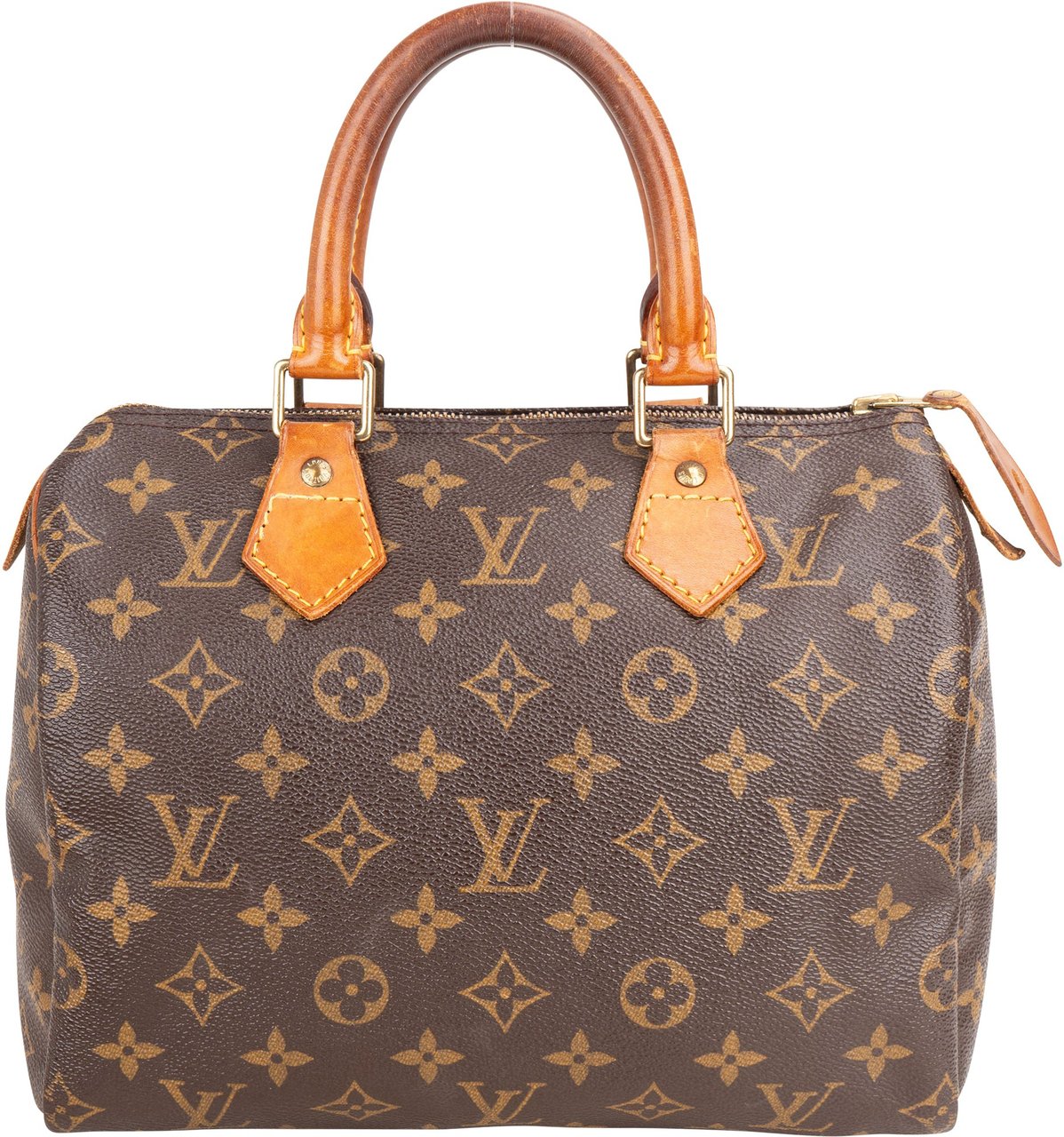Louis Vuitton Louis Vuitton Canvas Monogram Speedy 25 Handbag Bruin