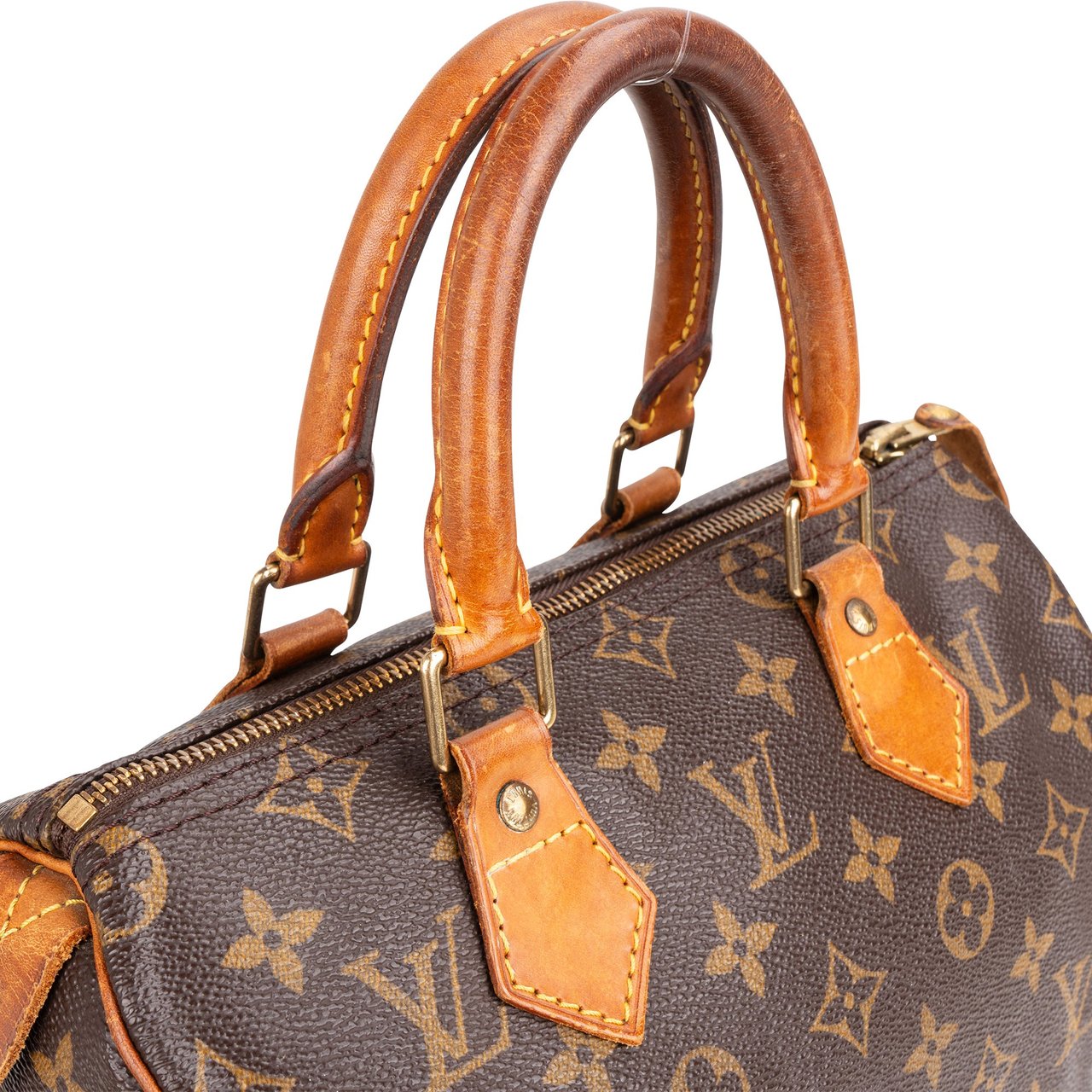 Louis Vuitton Louis Vuitton Canvas Monogram Speedy 25 Handbag Bruin