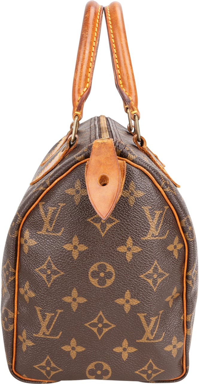 Louis Vuitton Louis Vuitton Canvas Monogram Speedy 25 Handbag Bruin