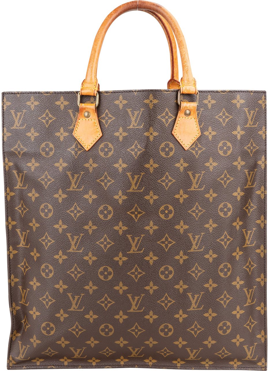Louis Vuitton Louis Vuitton Canvas Monogram Sac Plat Handbag Bruin