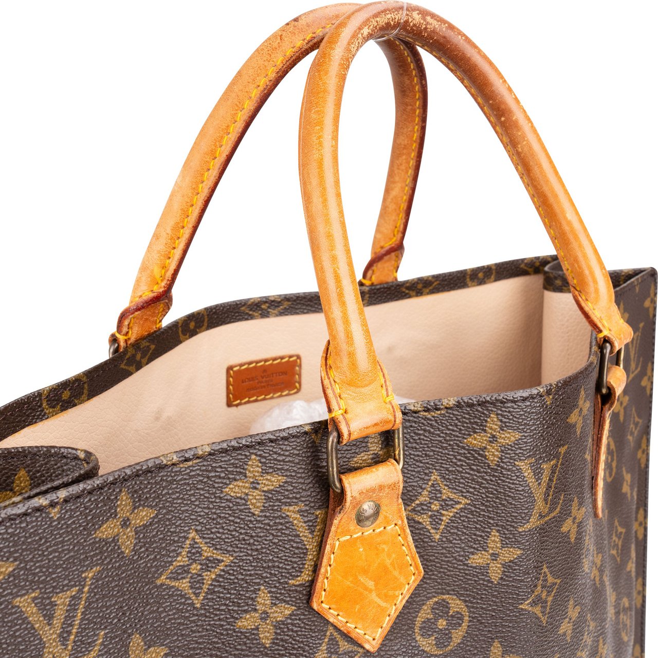 Louis Vuitton Louis Vuitton Canvas Monogram Sac Plat Handbag Bruin