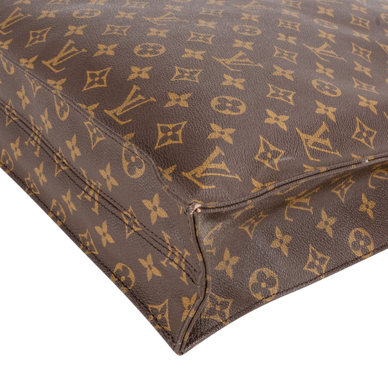 Louis Vuitton Louis Vuitton Canvas Monogram Sac Plat Handbag Bruin