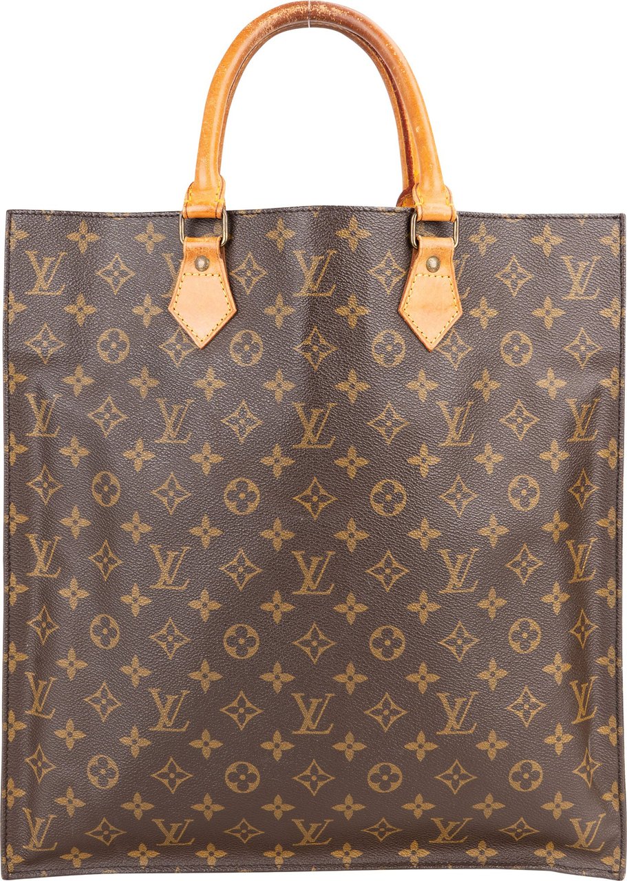 Louis Vuitton Louis Vuitton Canvas Monogram Sac Plat Handbag Bruin