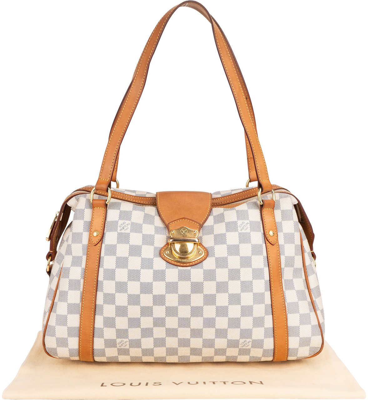 Louis Vuitton Louis Vuitton Damier Azur Monogram Stresa PM Shoulder Bag Wit