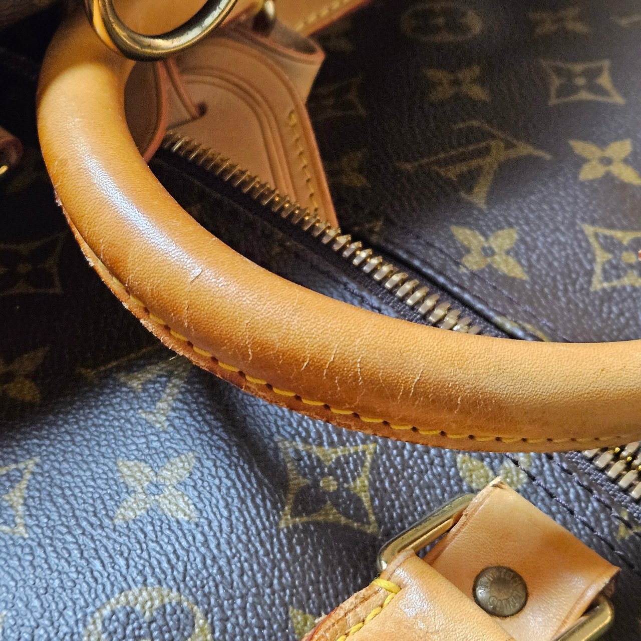 Louis Vuitton Louis Vuitton Canvas Monogram Keepall 60 Bandouliere Bruin