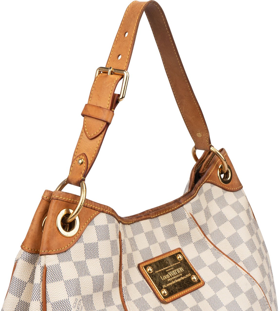 Louis Vuitton Louis Vuitton Damier Azur Monogram Galliera PM Handbag Wit