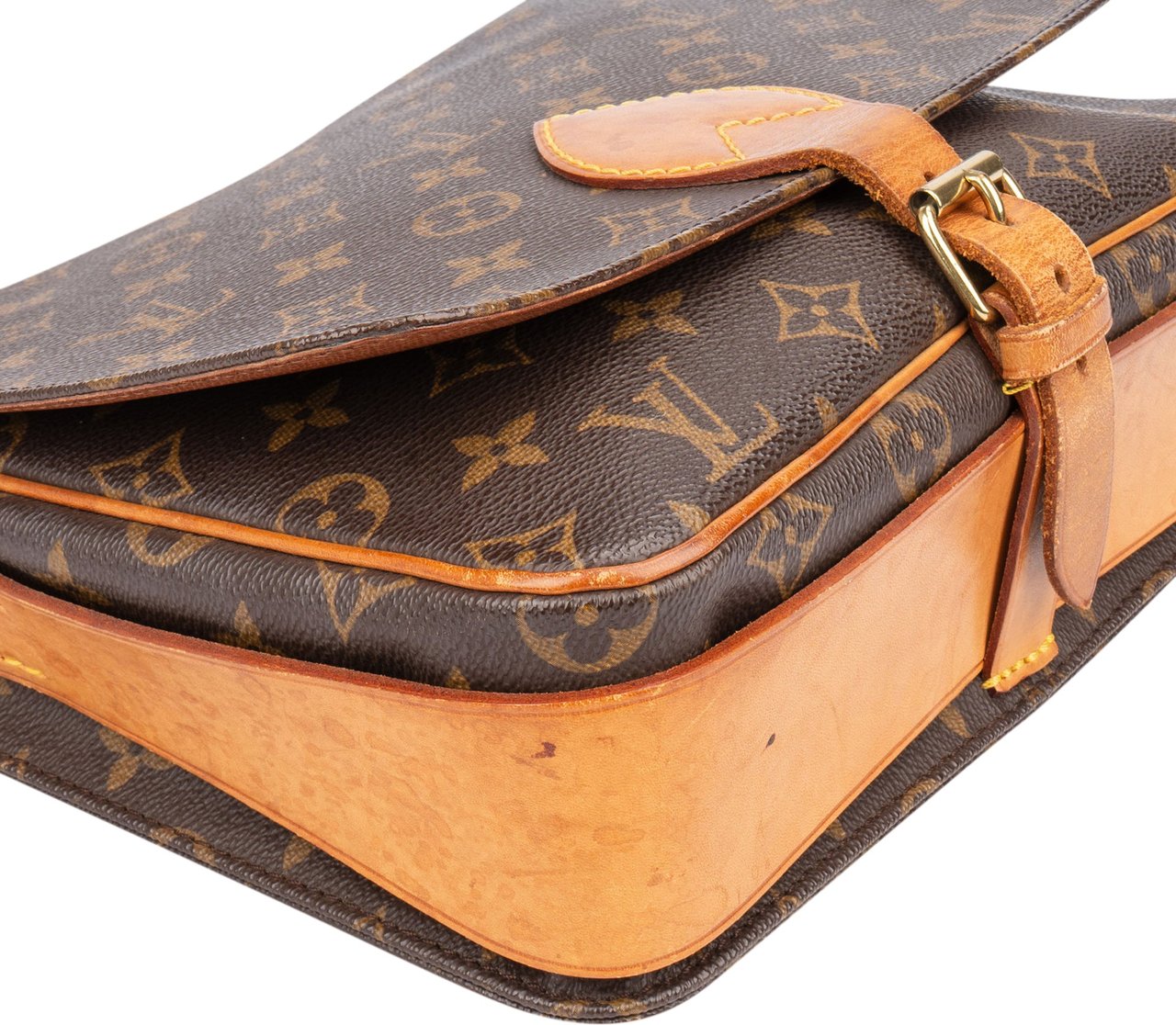 Louis Vuitton Louis Vuitton Canvas Monogam Cartouchiere GM Crossbody Bag Bruin